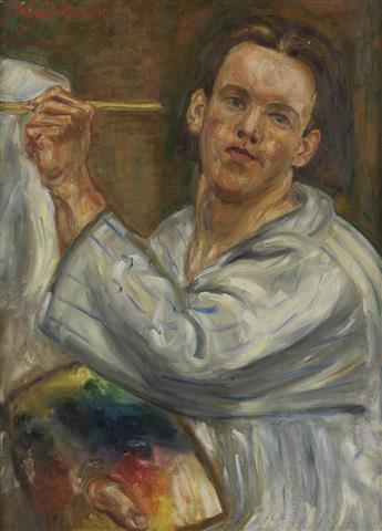 MORGAN RUSSELL Self Portrait, at the Easel.